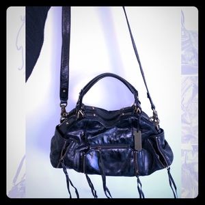 Black leather botkier crossbody bag